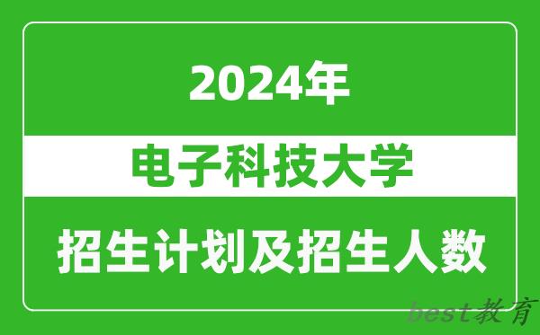 电子科技大学2024年在北京的招生计划及招生人数