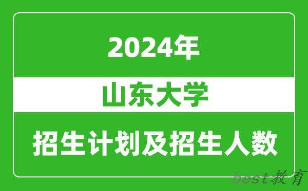 山东大学2024年在安徽的招生计划及招生人数