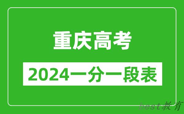 重庆高考分数线2024年一分一段表(物理类+历史类)