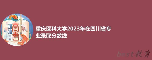 重庆医科大学2023年在四川省专业录取分数线