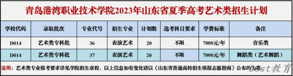 青岛港湾职业技术学院艺术类学费多少钱一年（附各专业收费标准）