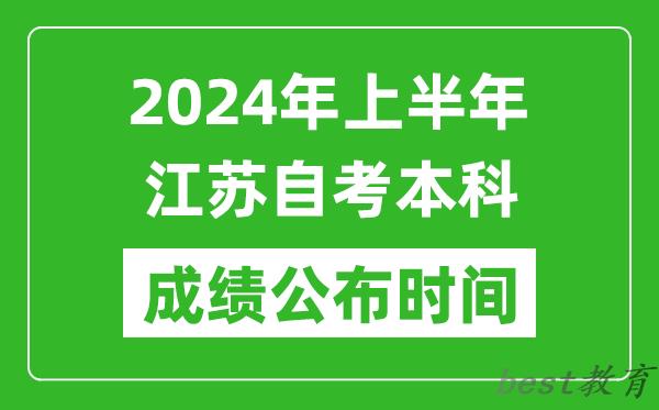 2024年上半年江苏自考本科成绩公布时间,自考分数什么时候出来？
