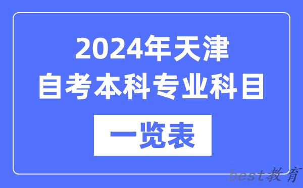 2024年天津自考本科专业科目一览表,天津自考本科有哪些学校和专业